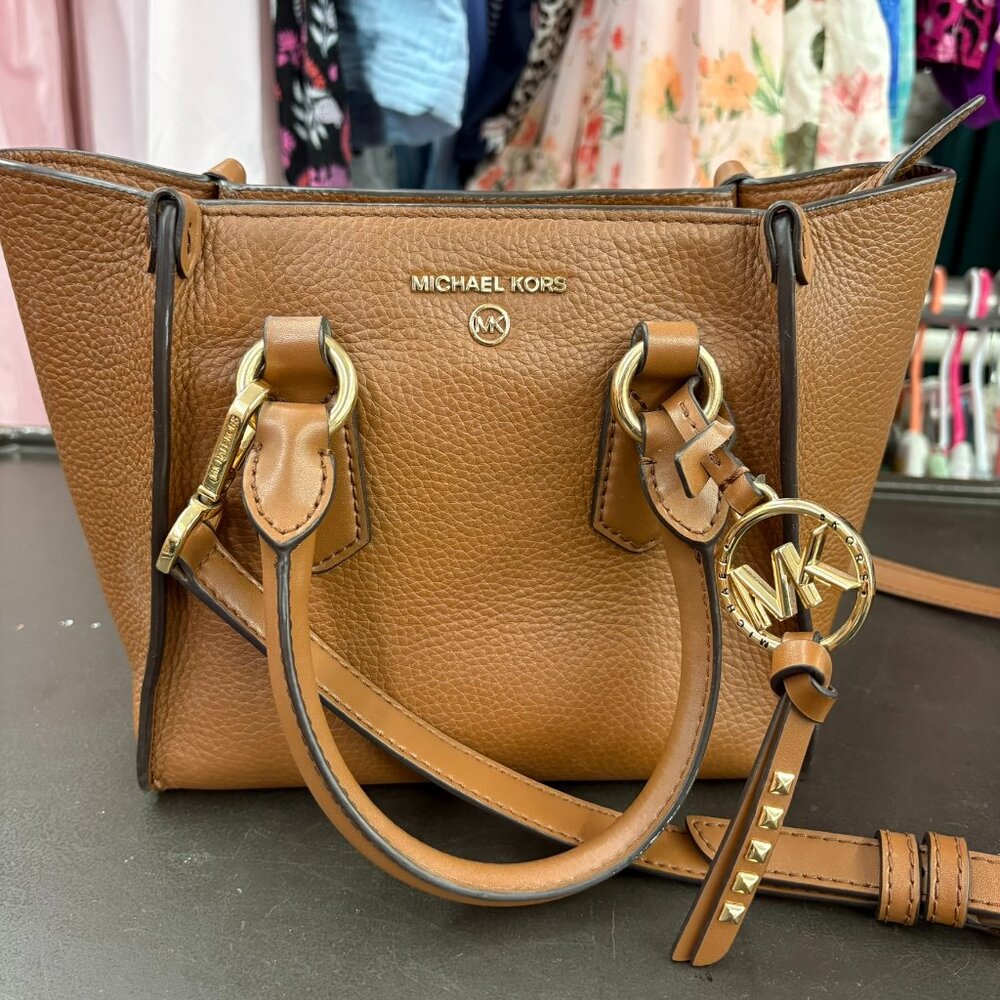 Michael Kors Kris Small Leather Satchel